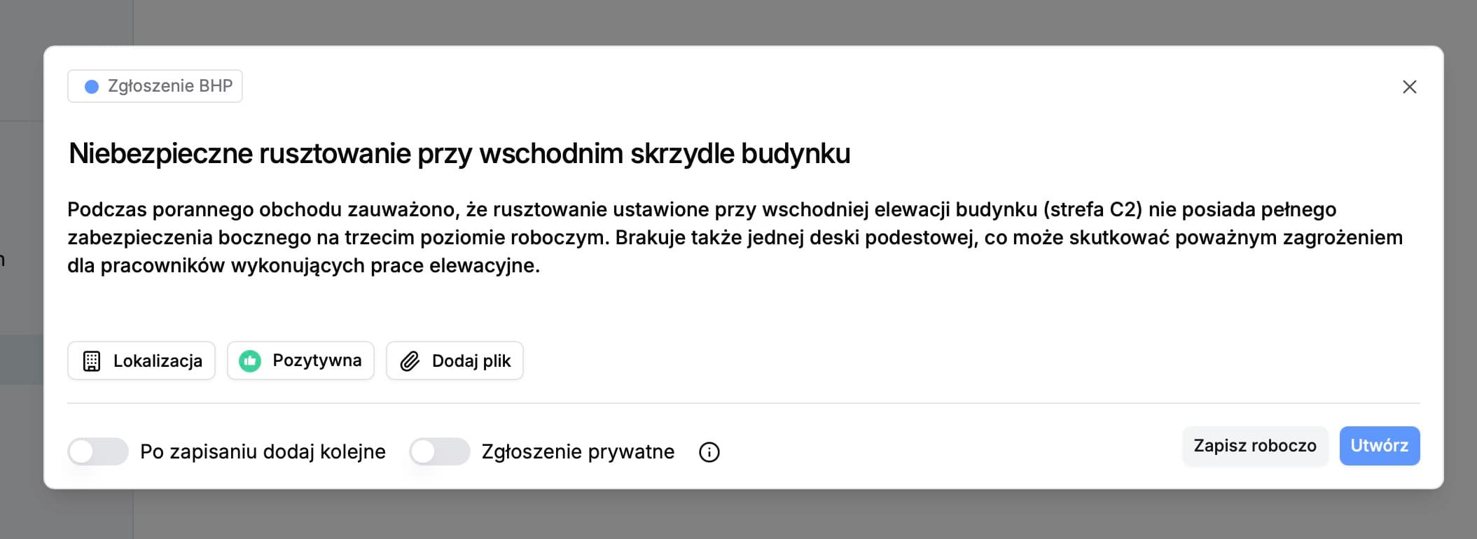 Safety reports in BUILD/LOG